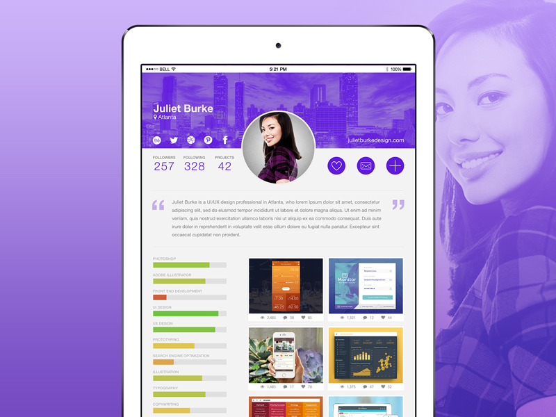 Daily UI Challenge 006 - User Profile