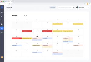 Risk Management App Calendar