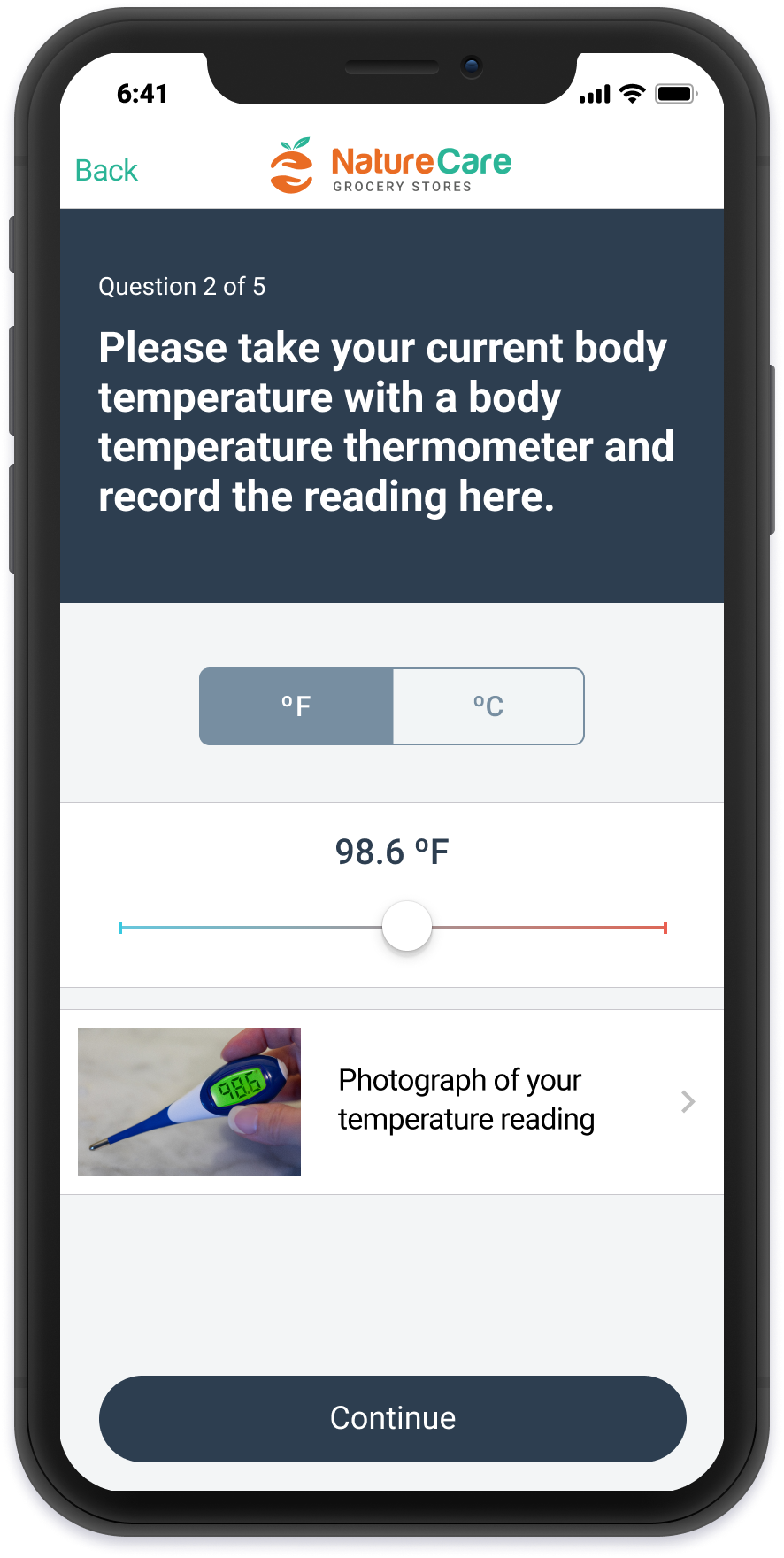 COVID-19 risk monitoring temperature collection