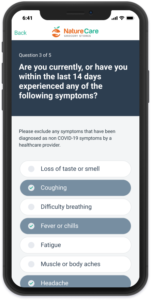 COVID-19 monitoring app