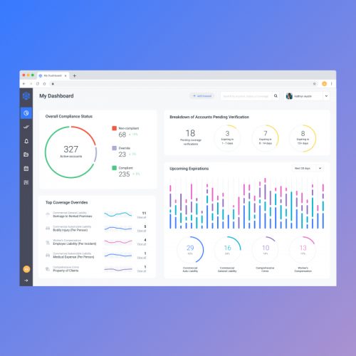 Product design for an insurance compliance verification tool